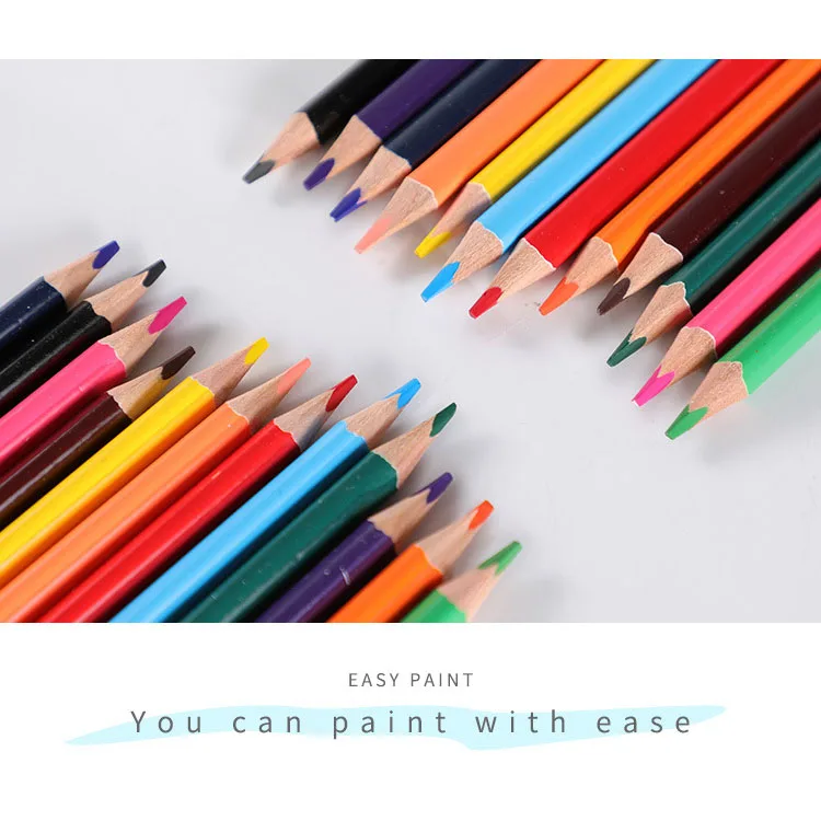 New products smooth writing color pencil 12 colors children triangular pole drawing