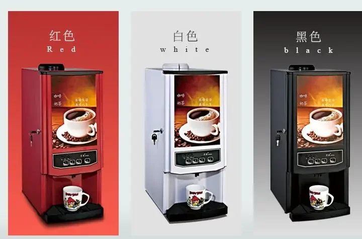 Commercial service equipment instant coffee powder machine Two cartridge hot and cold coffee automatic machine
