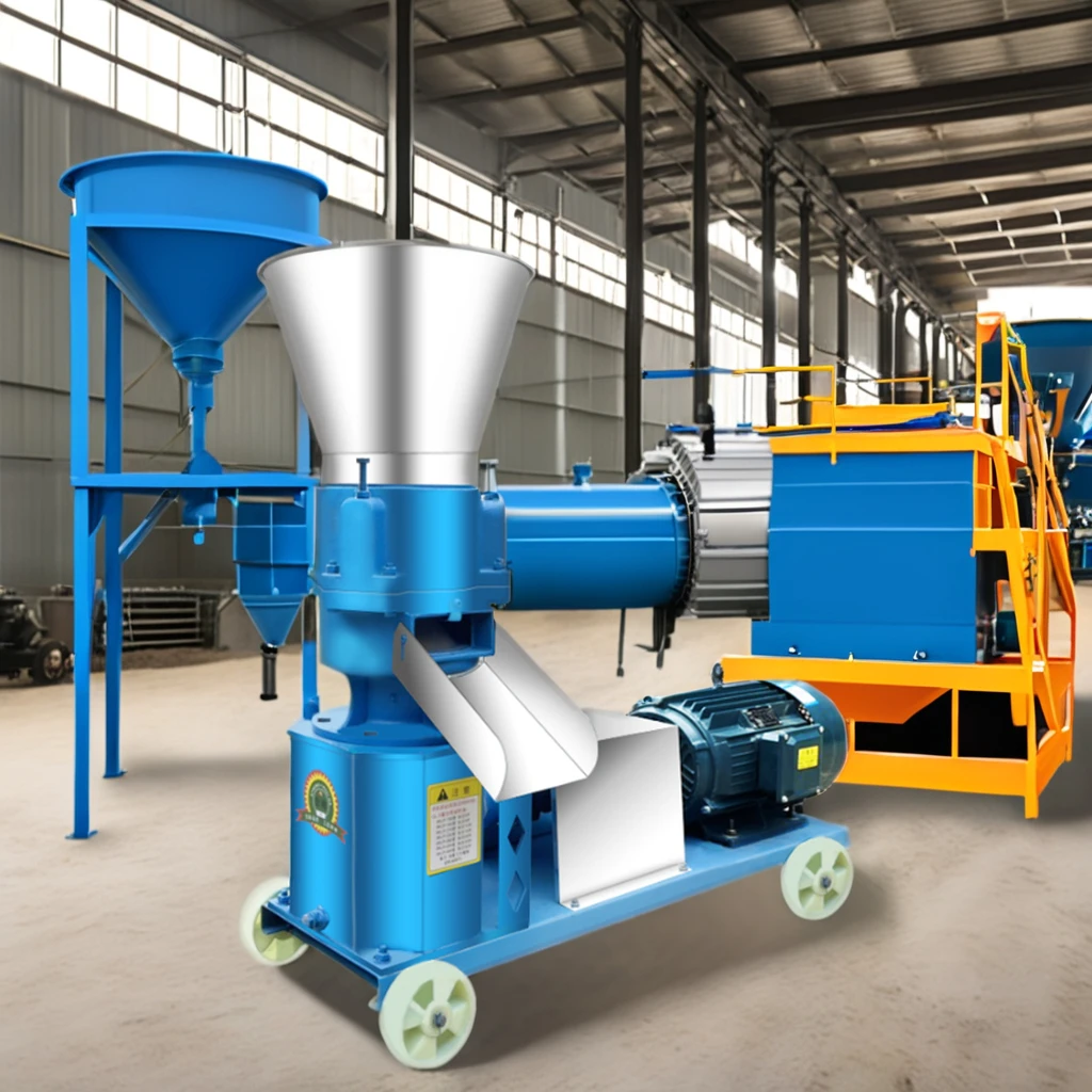 New Chicken Cattle Sheep Fish Feed Pellet Mill Machine Processing Alfafa for Home Use Featuring Core Motor Component