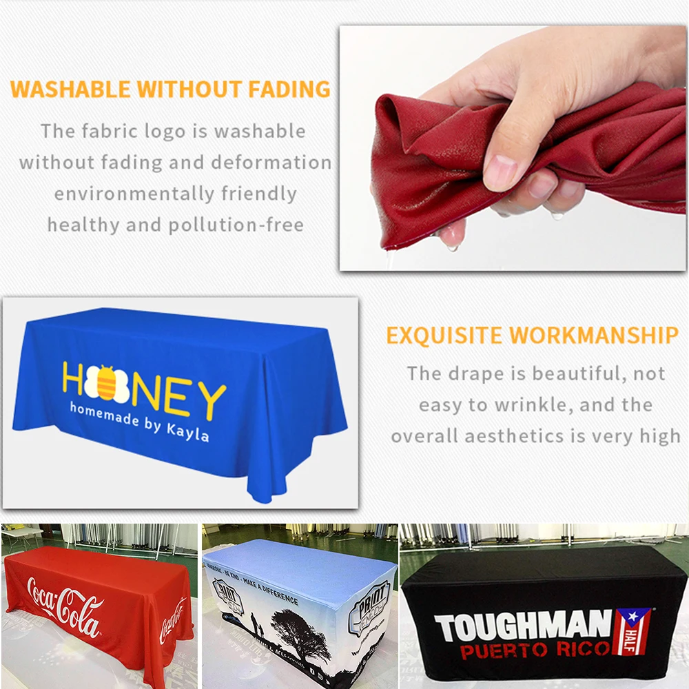 FEAMONT Anti-Wrinkle Cotton Linen Table Cloth Fabric Cover for Kitchen Dining Room for Parties and Tradeshows for Hotels