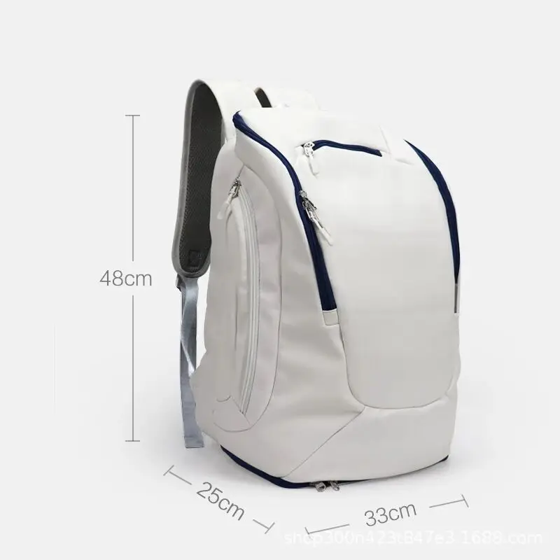 Custom Logo Lightweight PU Leather Badminton Racket Tennis Sports Bag Backpack