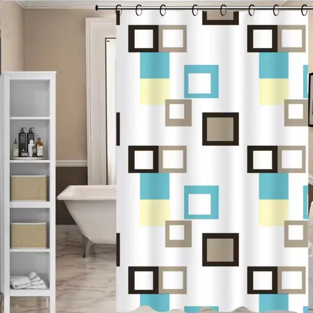 Bathroom Shower Curtain Printed Waterproof Cortina De Bano Custom Printing Shower Curtain