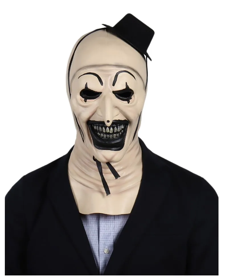 Joker Latex Mask Terrifier Art The Clown Cosplay Masks Horror Full Face Helmet Halloween Costumes Accessory Carnival Party Props