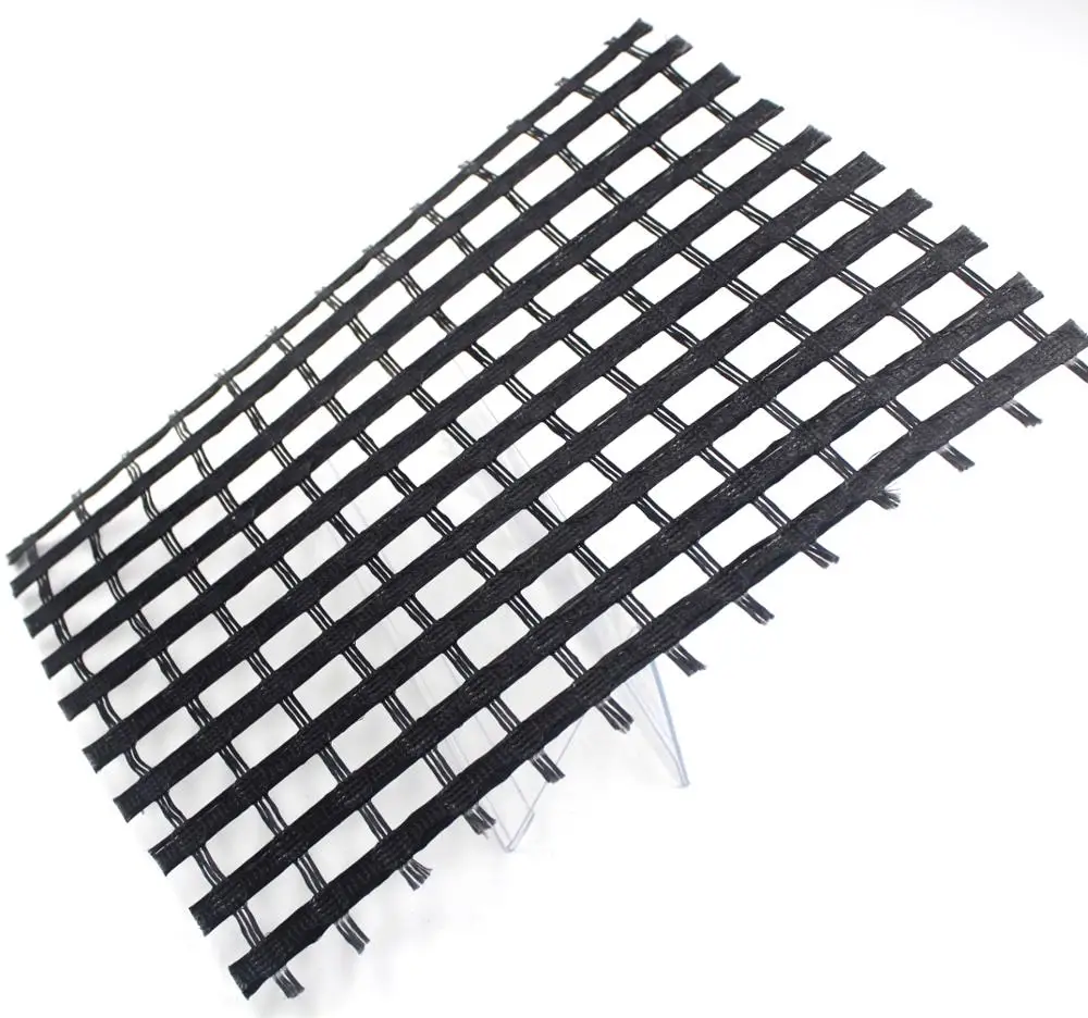 PVC coated polyester PET geogrid 200-30kN