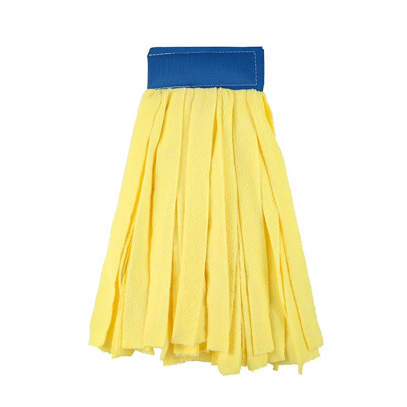 Custom commercial floor mop colour coded cleaning tools microfiber terry wet mop with reusable head refill for wet mopping