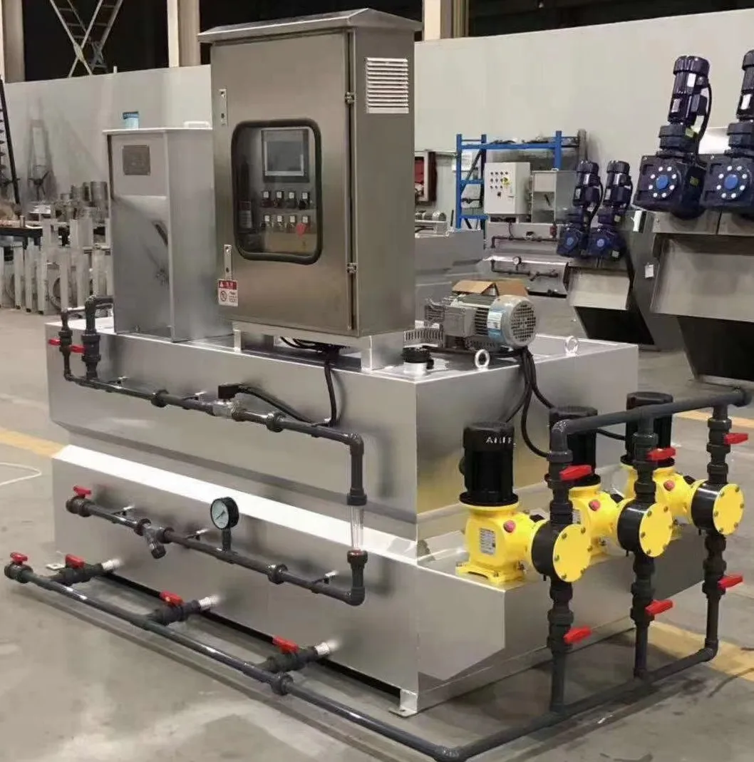 PAM PAC daf chemical polymer and preparation flocculation machine with pump dosing system