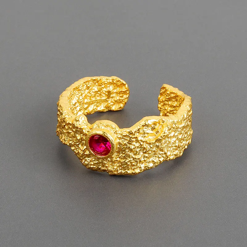  Savi Same Style gold ring design for woman in nepal Chunky 18 k plated rings women Finger