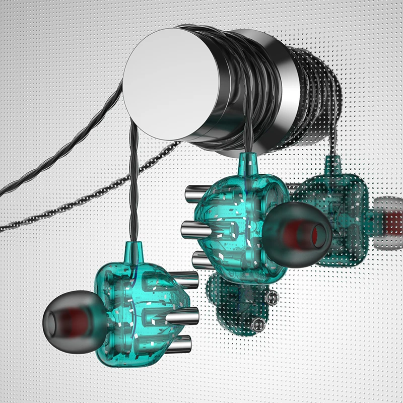 
Новые популярные прозрачные проводные наушники с двойным динамиком 3,5 мм, наушники-вкладыши, гарнитура, наушники-вкладыши 