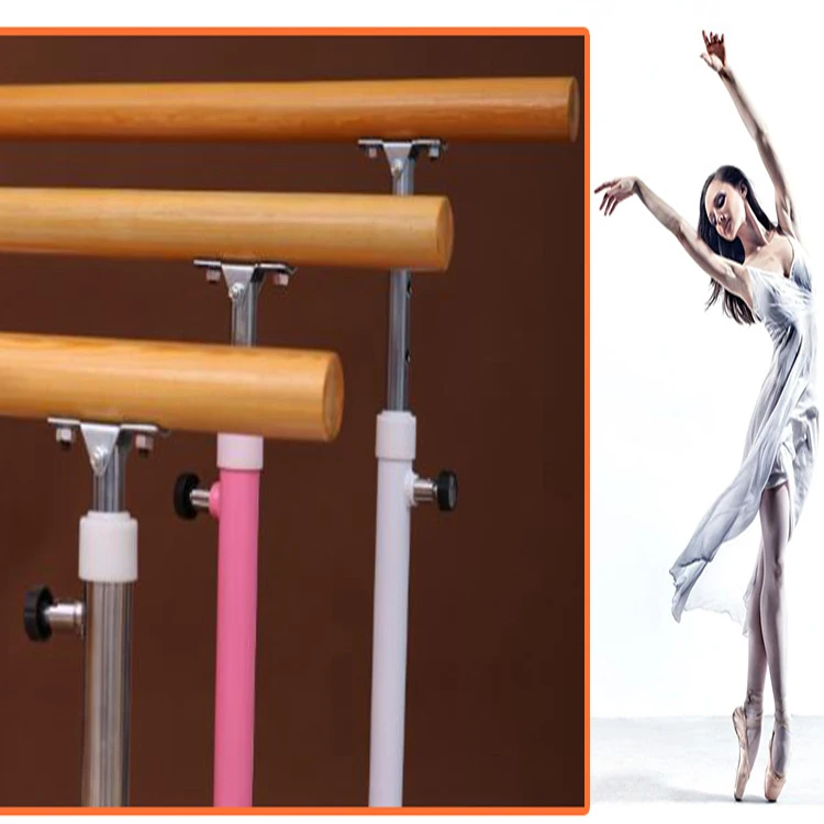 Adjustable Movable Floor Mounted Exercise Ballet Barre Pole dancing pole