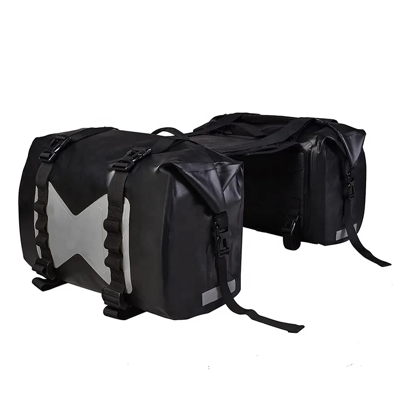 Motorcycle Saddle Bag Waterproof Pannier Bag 60L for Honda Yamaha Suzuki Motorbike Pack Saddle Bags