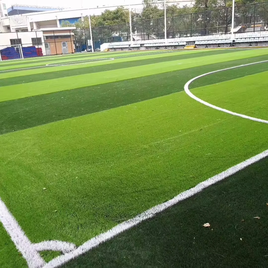 High Quality Green Football Synthetic Turf Artificial Grass Custom Logo Rubber Case Plastic Material Factory Low Price Sports