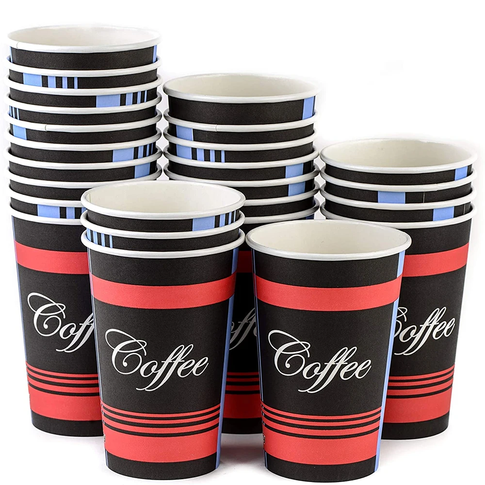 First Class Durable Custom Logo Print Takeaway Dispable Kraft Coffee Tea Kraft Paper Cup for Hot Drinks