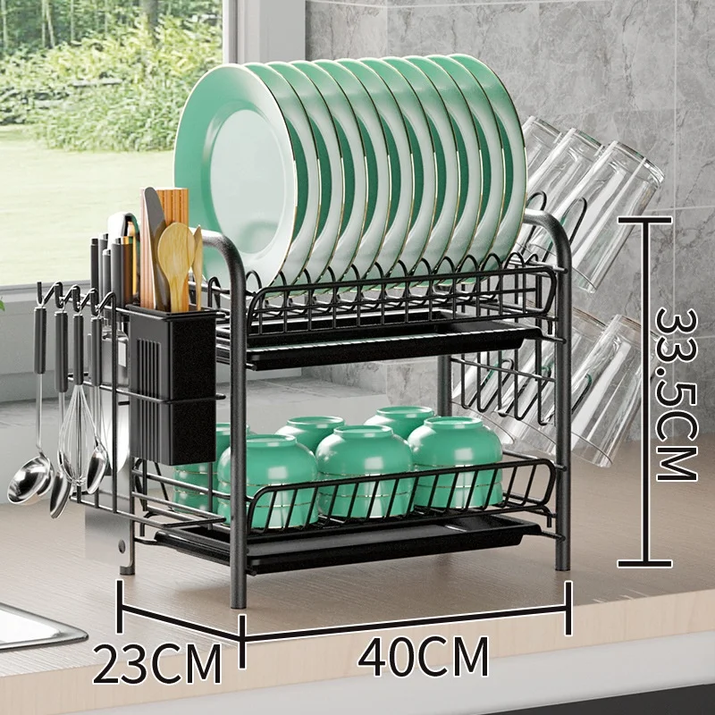 Thicken Kitchen Rack Multi-layer Bowl Plate Drain Rack Tableware Storage Rack