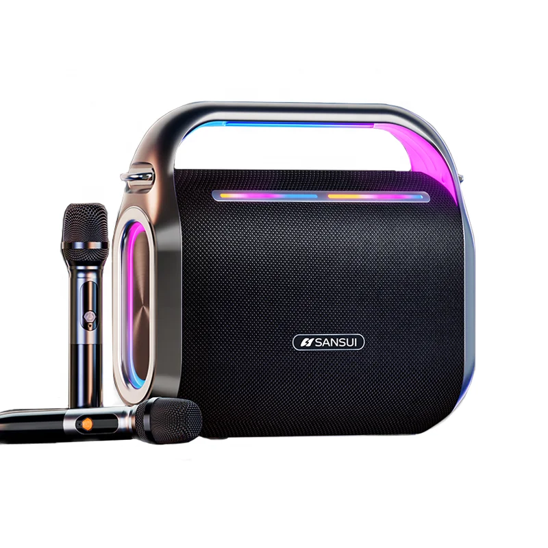 Новое поступление SANSUI сабвуфер динамик D99 bluetooth динамик RGB стильное освещение Портативное звуковое оборудование/усилители/динамик