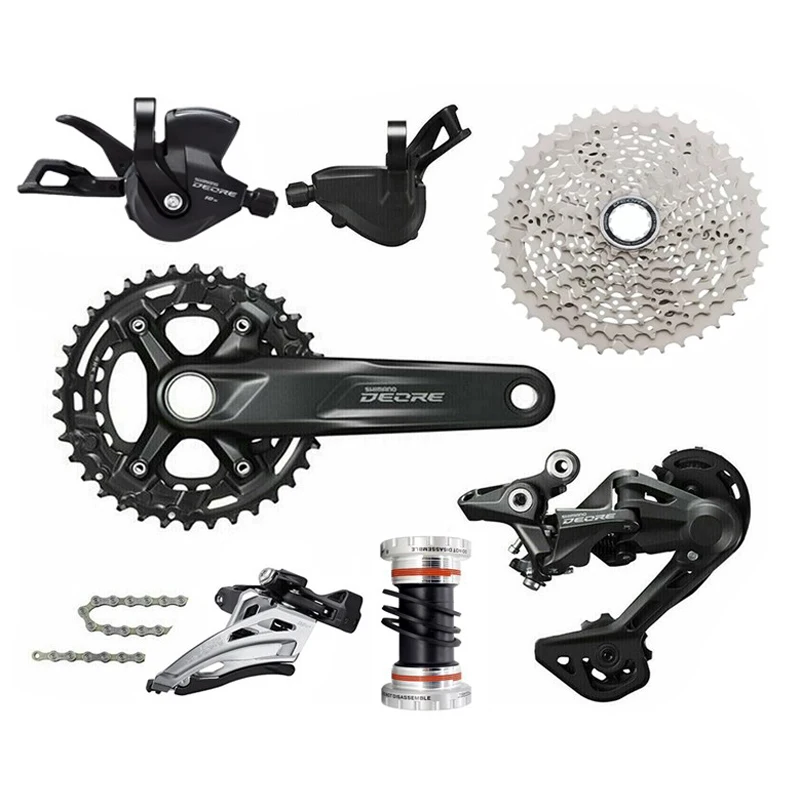 Shimano Deore M4100 2X10 Speed 8PCS Groupset For MTB  Shifter Rear Derailleurs CS-M4100 Cassette HG54 Chain  Original Kit