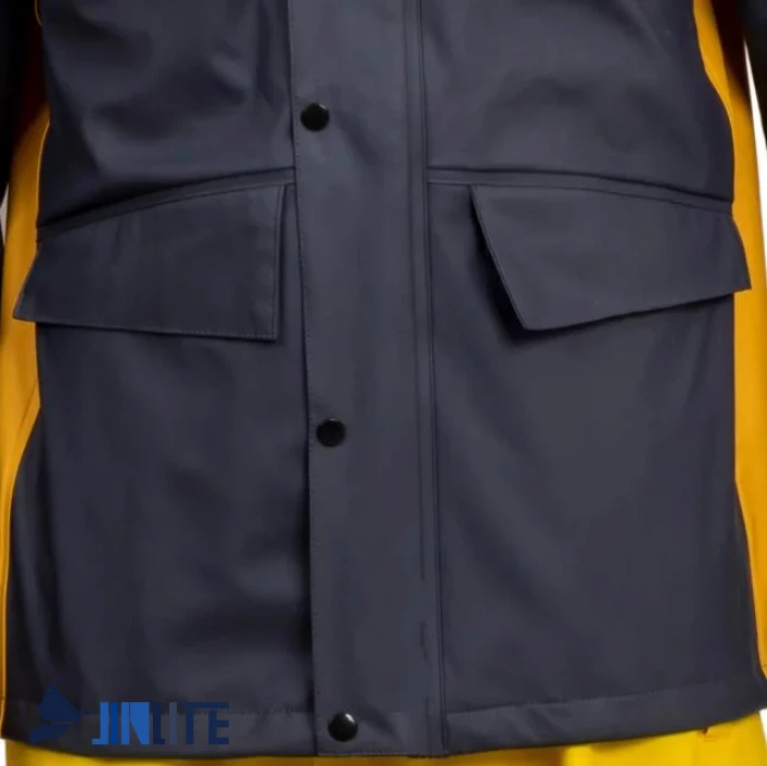 New Product  Fashion 220G Pu Jacket Waterproof Raincoat 100%Pu jacket with Seamless pocket