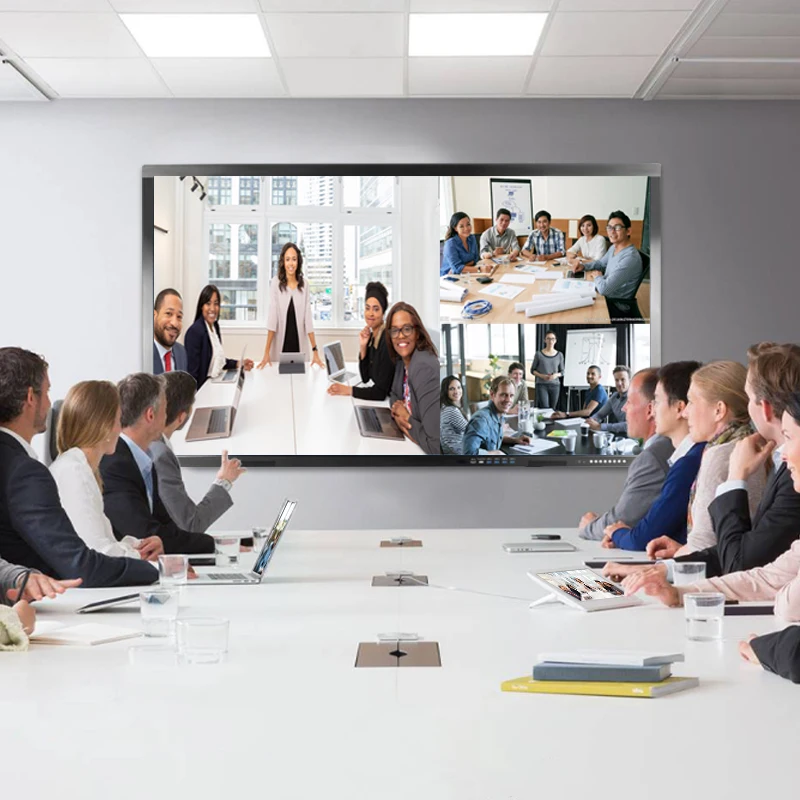 85 Inch Digital Interactive Whiteboard Teaching Smart High Speed 40 Point Touch Whiteboard For Conference Room