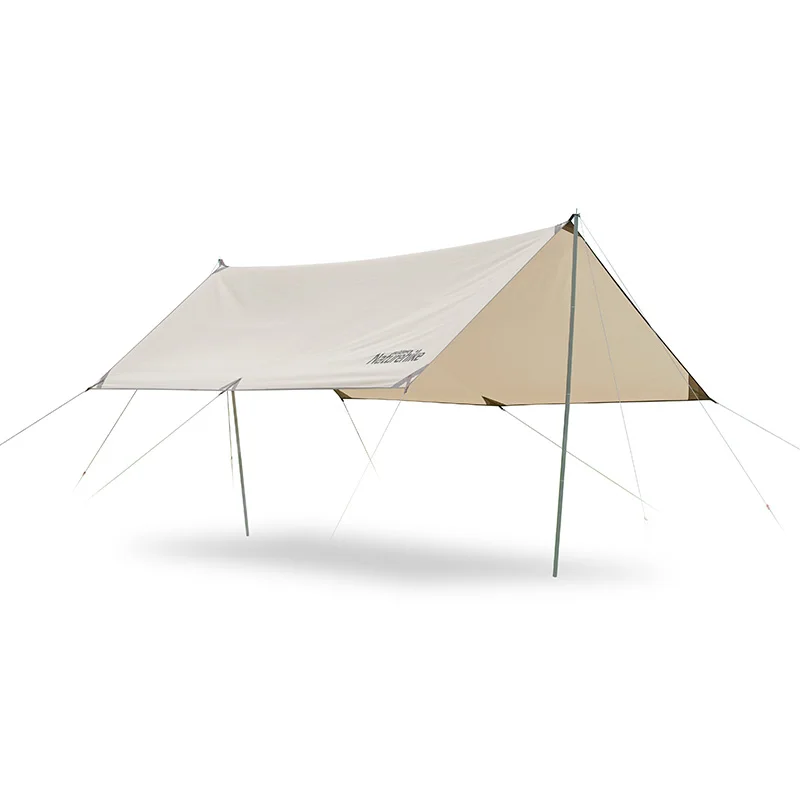 Naturehike Girder shelter sun shade rain fly camping tarp with 2pcs tent pole beach tent sun shelter