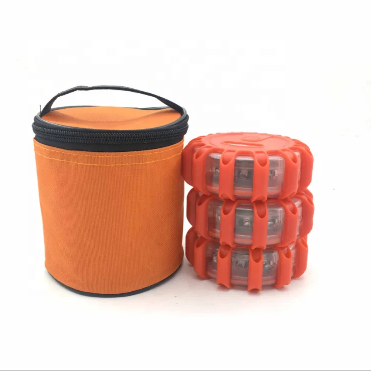 Road Safety Strobe LED Warning Light Car Obstacle Rotating Emergency Orange Traffic Warning Light