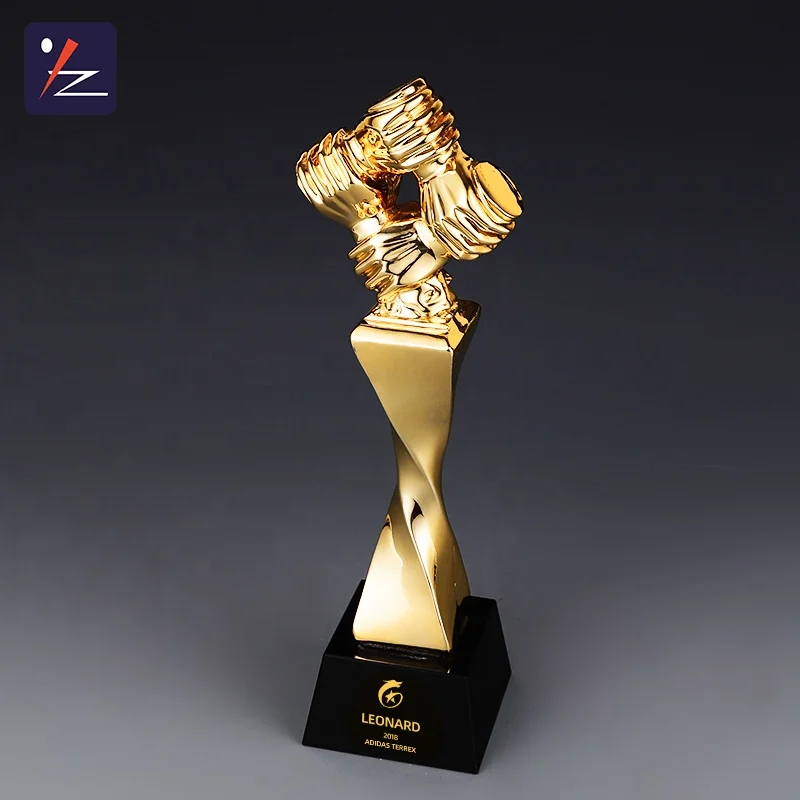 New creative trophy resin crystal trophy custom sports competition prize trophy