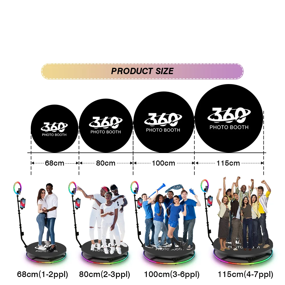 2021 wedding party  warm popular 360 photo booth package video 360 photo booth backdrop ipad 360 photo booth background lights