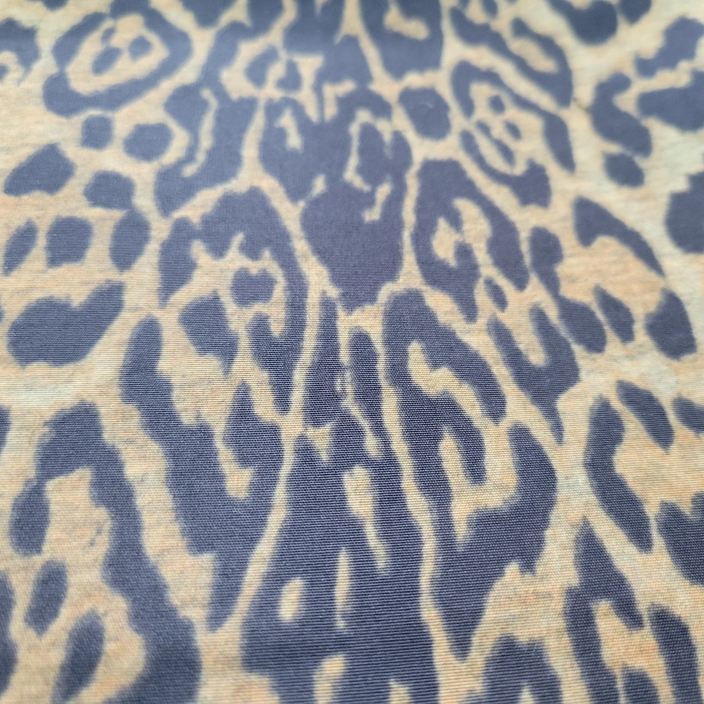 Waterproof 75D * 21s plain polyester cotton coating leopard print casual fabric