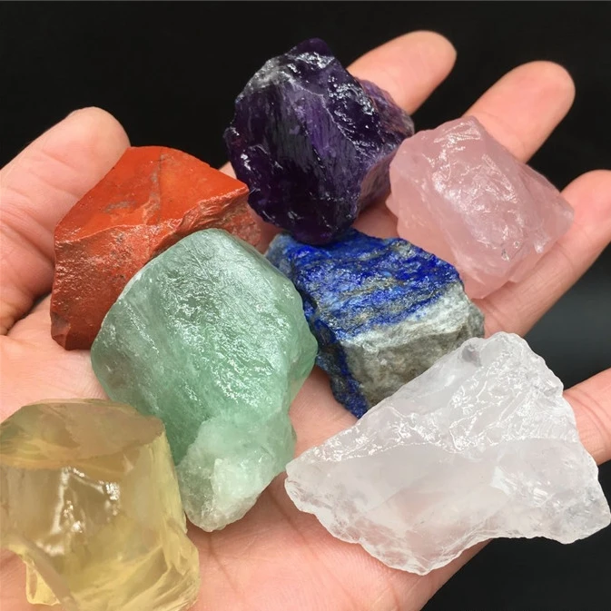 Wholesale Natural Rock Assorted Bulk Mixed Minerals Rose Quartz Amethyst Crystal Rough Stone Home And Office Decorative stones