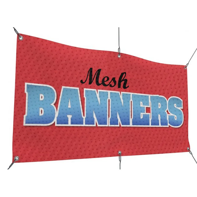 Promotional Large Format 5x20 Meter Fabric Vinyl Mesh Banner For Outdoor Advertising