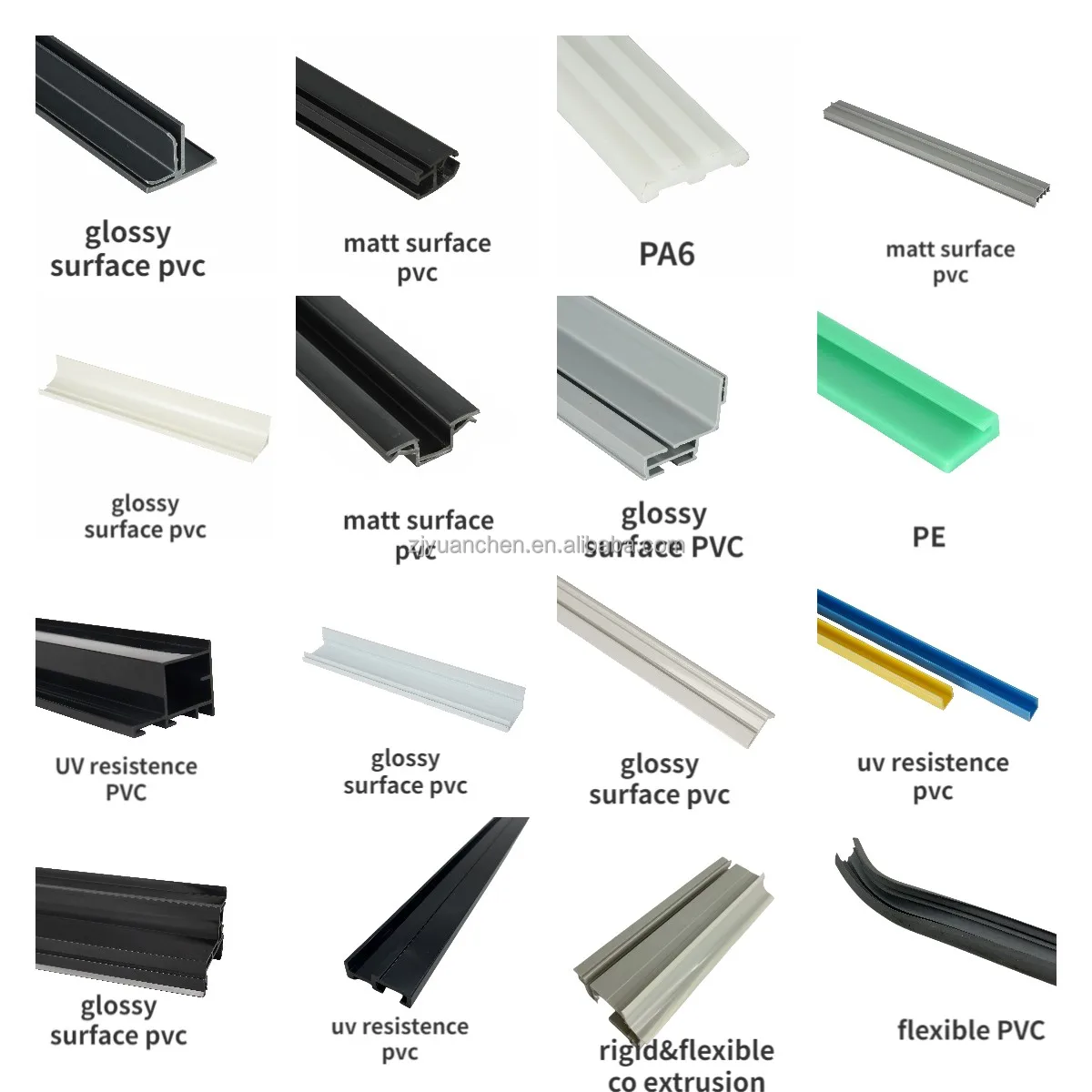 PVC Extrusion hard plastic Profile for Window/Door pvc profiles manufacturing