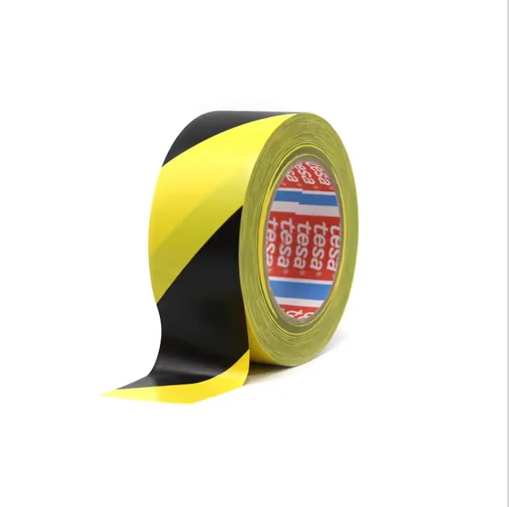 Tesa 4169 Premium Soft PVC Floor Warning Cloth Tape Waterproof And Wear Resistant Floor Marking Reflective Rubber Tape