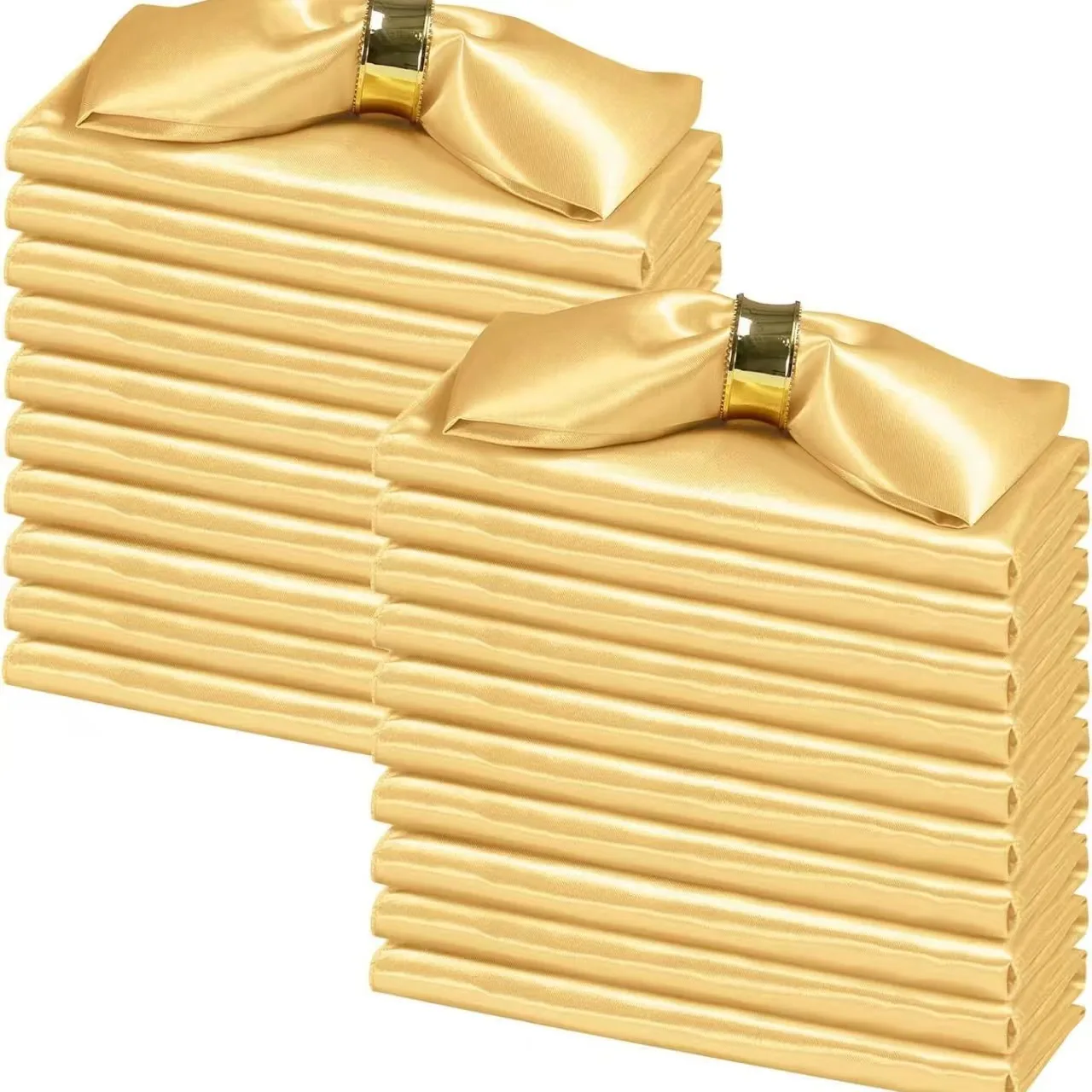 Wholesale Square Satin Table Napkins Handkerchief Romantic Wedding Banquet Table Cloth Dinner Decoration Napkins