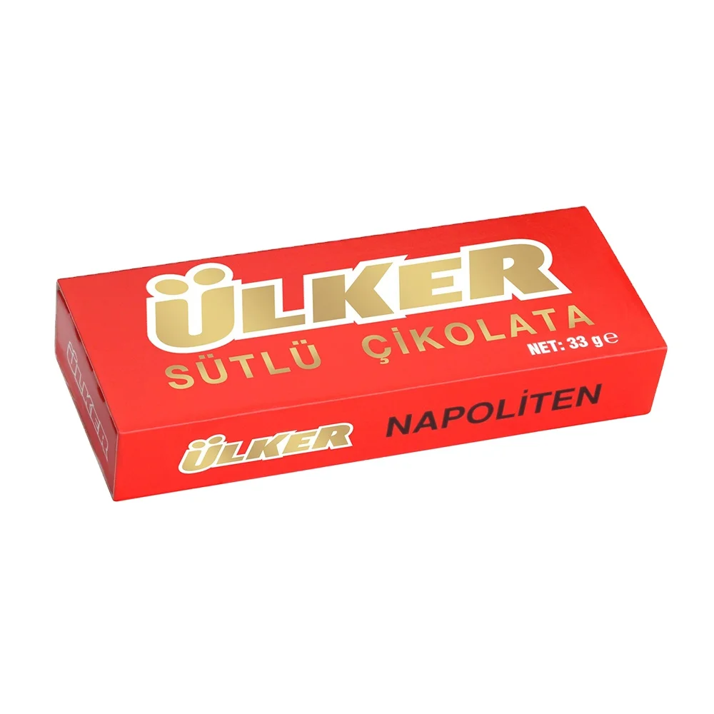 Ulker Milky Chocolate Napoliten 33 gr x 120 All The Time Fresh Stock and New Date Wholesale From TURKEY