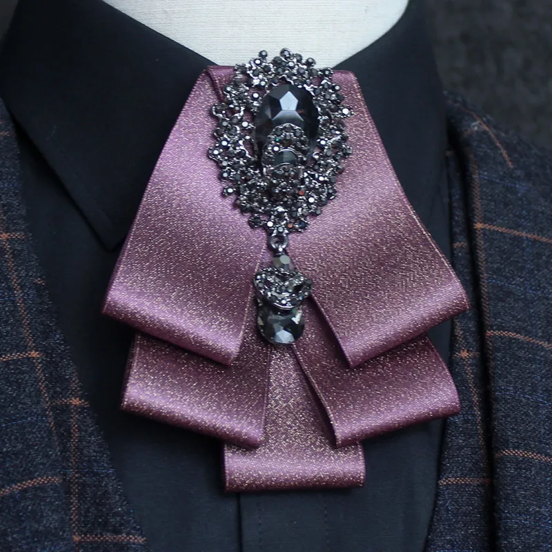 Genya Multi Layer Banquet Shirt Bow Accessories Classic Pre-Tied Bow Tie for Gentleman