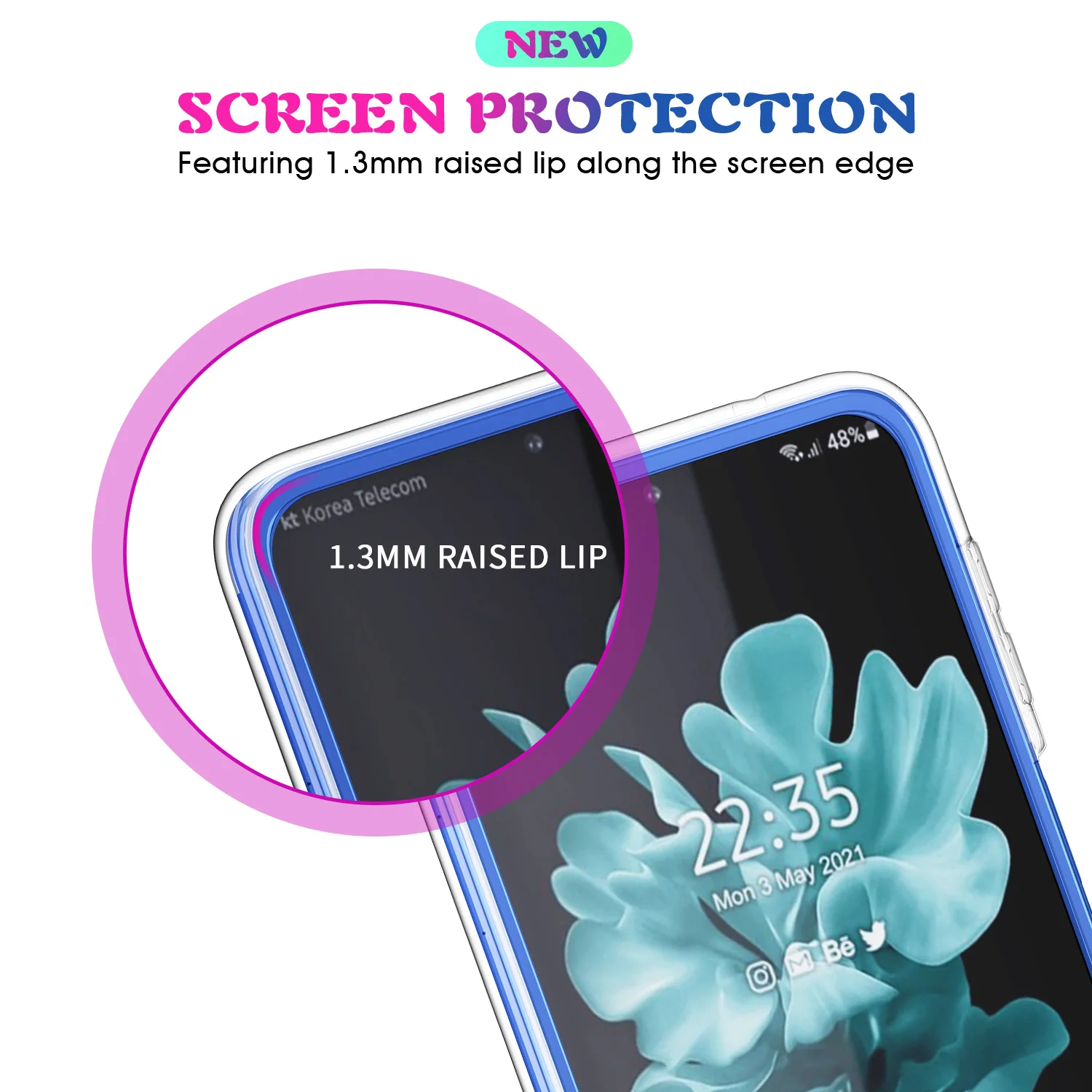 New Case For Samsung Galaxy Z Flip3 5G Clear Crystal Airbag Around Case Hard Acrylic Back Phone Case