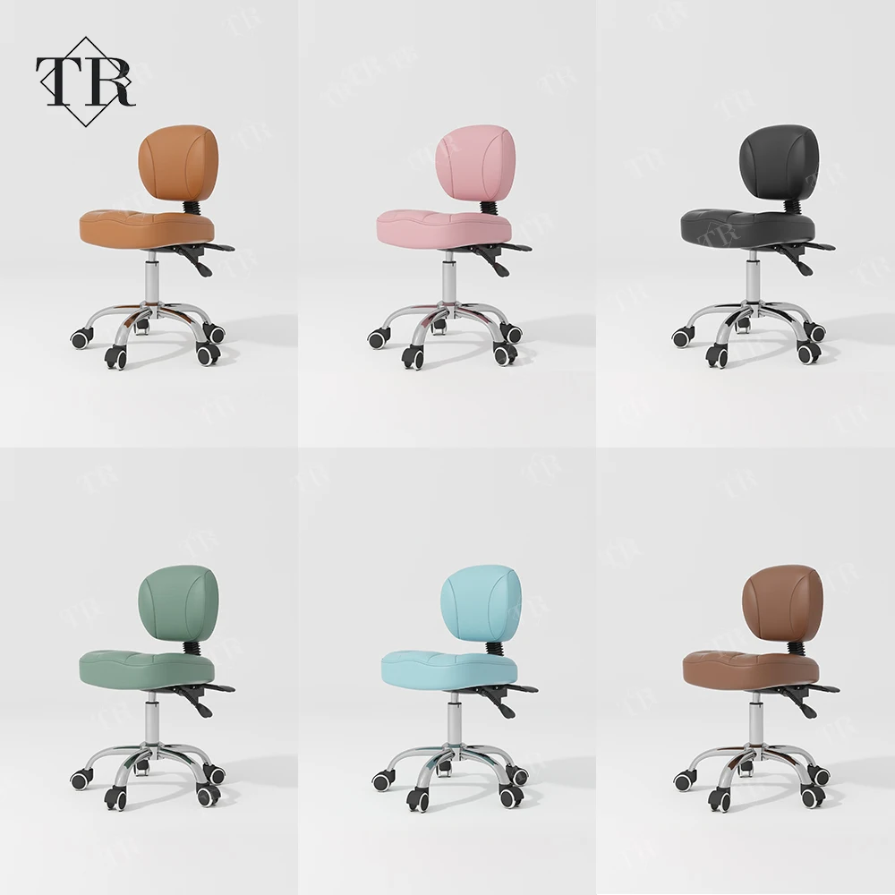 Turri Black Wholesale Commercial Premium Beauty Barber Chair Round Stool Barbershop Hair Salon Chair Moved Nail Stool