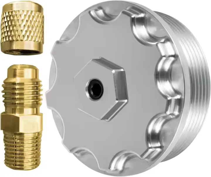 Крышка топливного фильтра из алюминия изготовленная на станке с ЧПУ для дизельных двигателей Ford Powerstroke 2003-2007 заказ