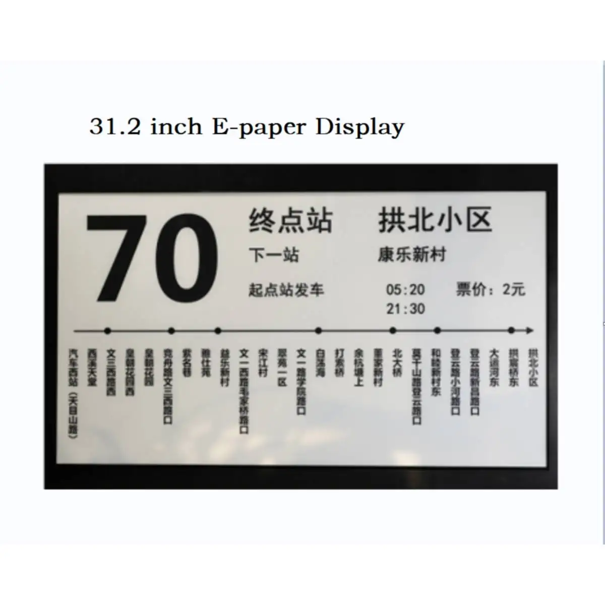 Cheaper E-ink 31.2 inch Bus Station E-paper display Electronic Paper Advertising Board