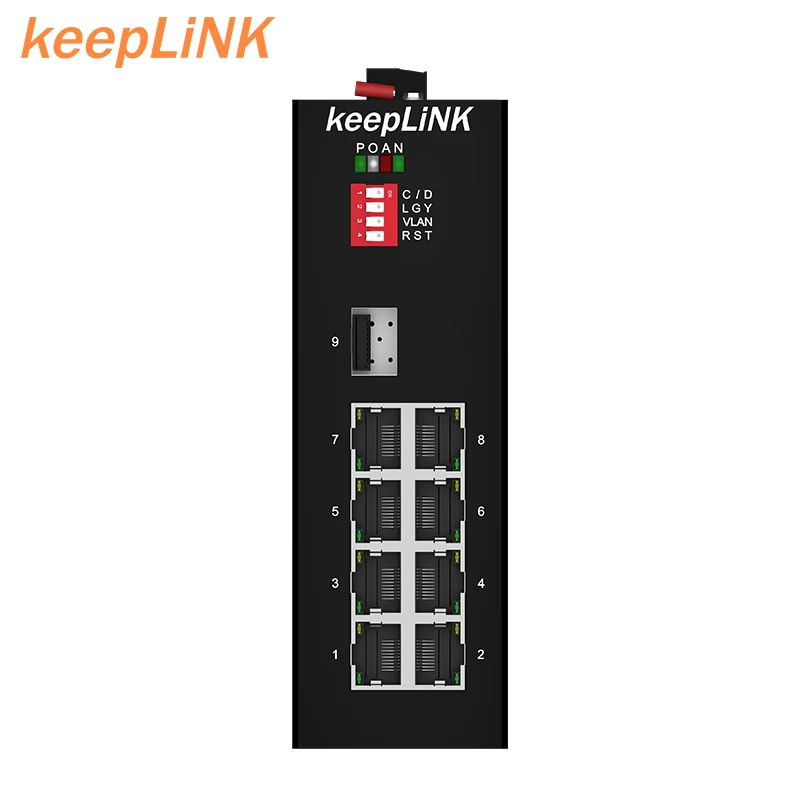 Промышленный 2 * GE 1 SFP с 8 RJ45 Ethernet PoE 100 Мбит/с 1000 9 10 портами неуправляемый переключатель WatchDog наружный мониторинг