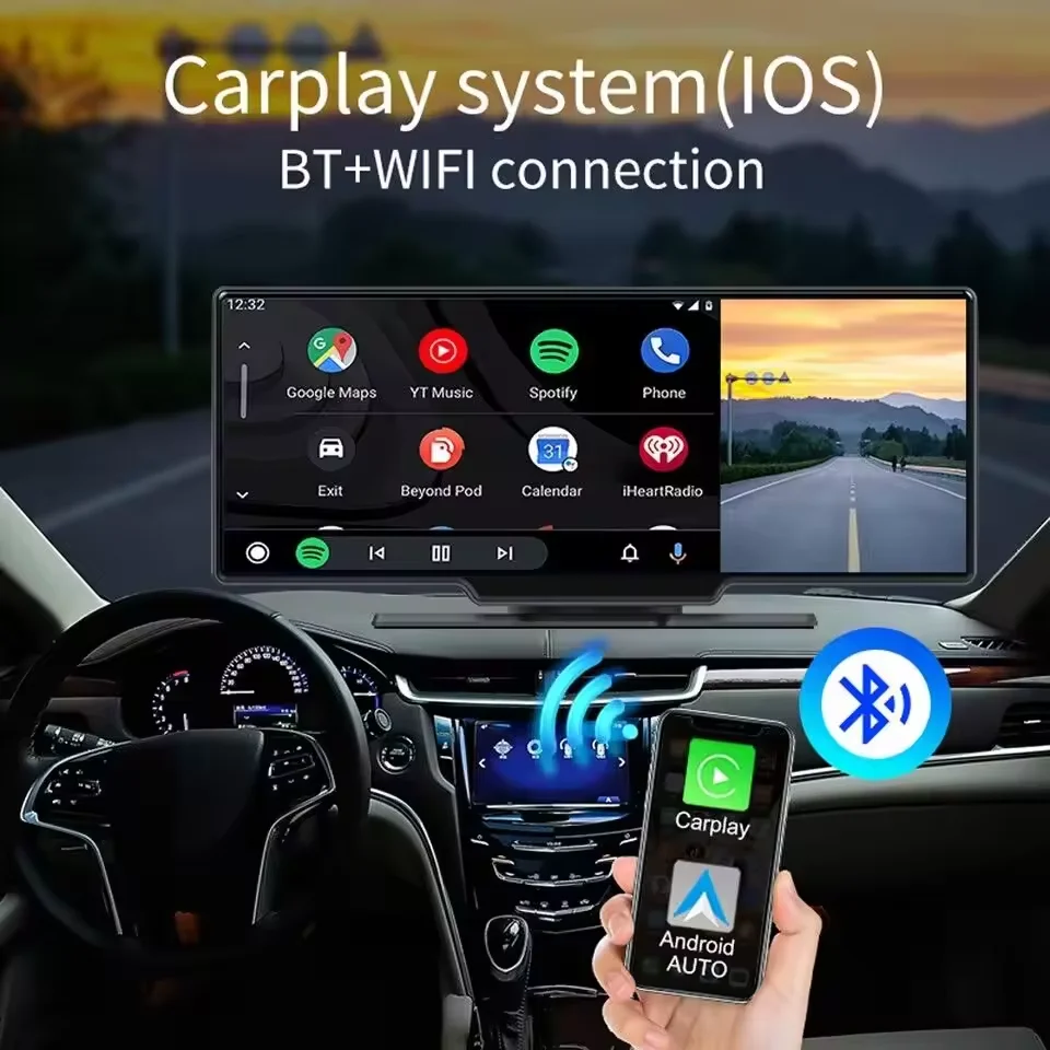 Car play Ai  black box with screen Vehicle Screen Upgrade Gadgets Multimedia Video Driving recorder Bluetooth 5.0 Interface