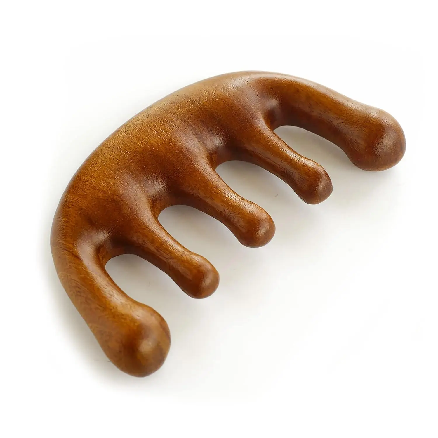 100% Natural Sandalwood Scalp Massage Comb Wide Tooth Acupuncture Points Massage Comb Body Gua Sha Muscle Tension Relief Tool