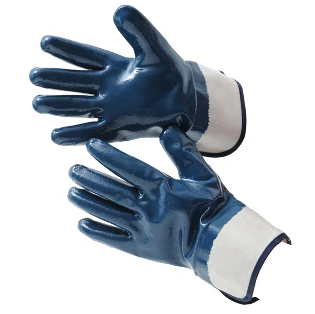 Сверхпрочные рабочие перчатки из нитрила с защитой от жира