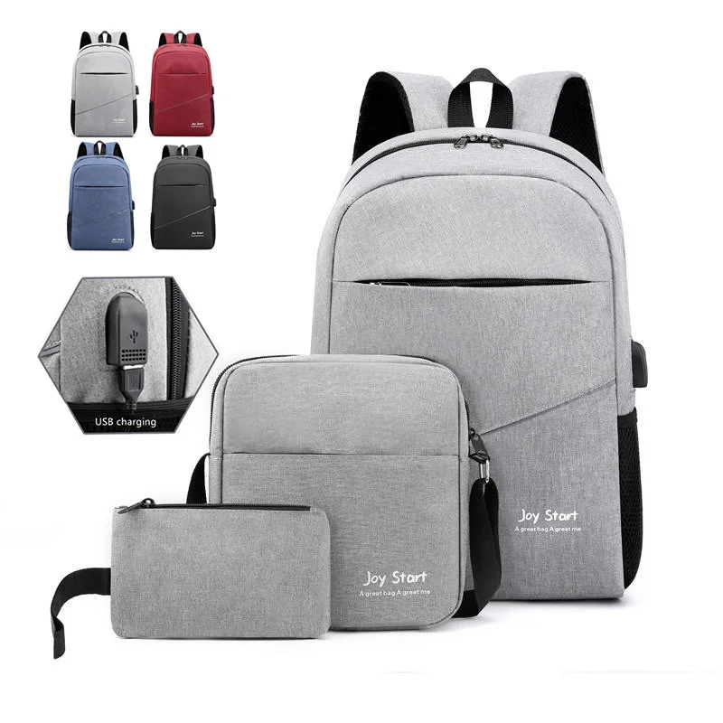 Factory Spot Large Capacity Waterproof Anti-theft USB Charging Port Business 3 in 1 Wholesale laptop backpack