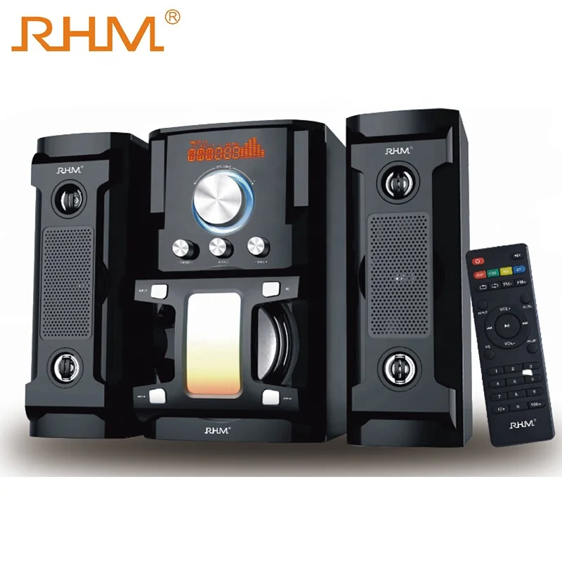RHM высококачественный 2,1 супер басовый динамик с диско-подсветкой