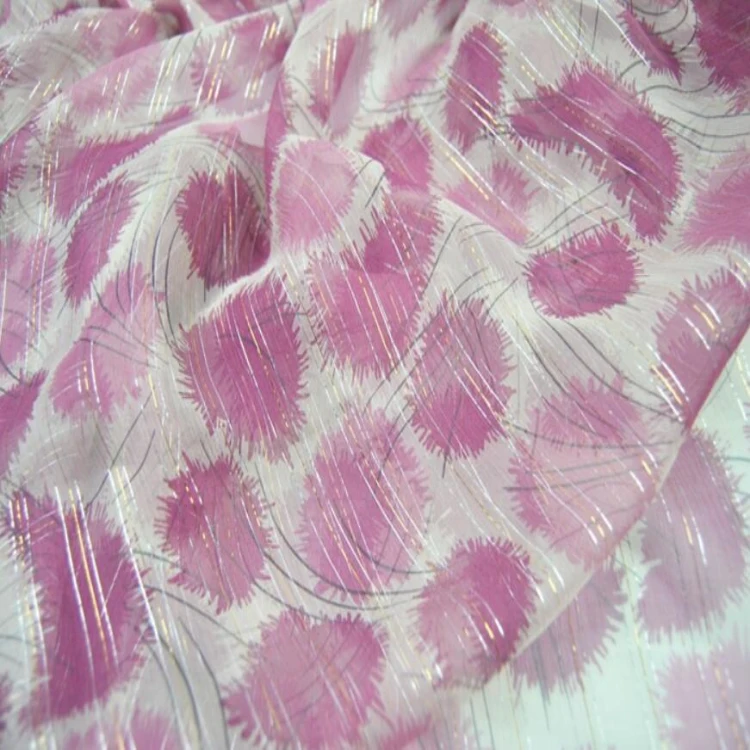 100% Mulberry silk Brocade Jacquard Lurex Gold Metallic Fabric