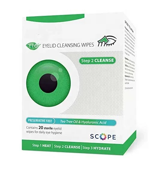 For Dry Eyes Blepharitis Treatment Tea Tree Oil Eyelid Eye Cleansing Wipes