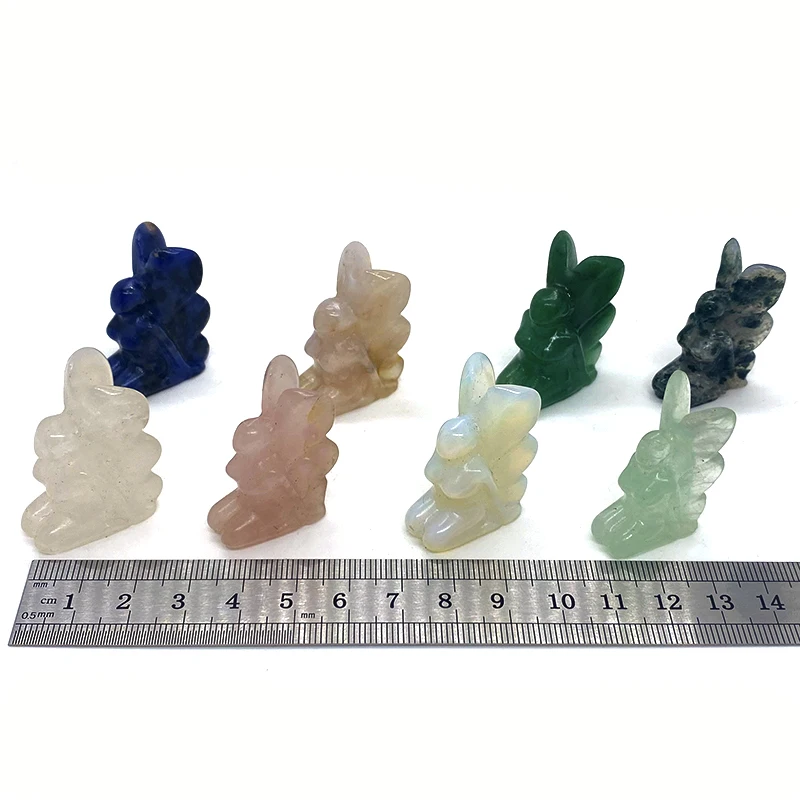 Wholesale natural crystal Hand-carved Flower Angel decoration Butterfly Fairy carvings