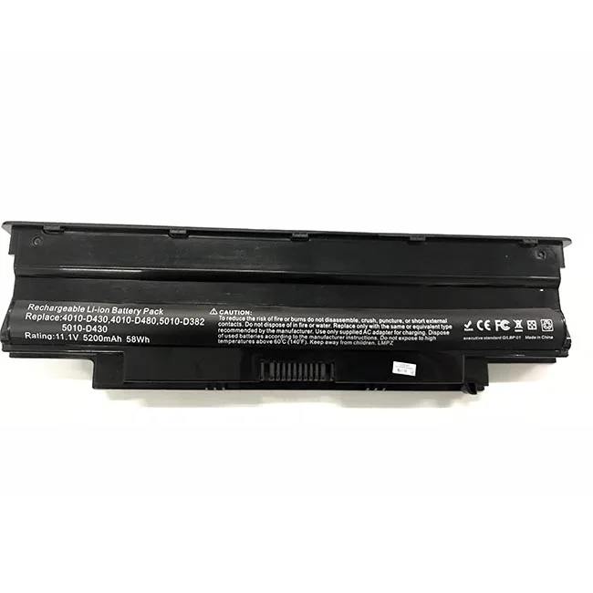 Перезаряжаемый литий-ионный аккумулятор для D ell INSPIRON 14R (4010-D430) 11,1 V 5200mAh 58Wh
