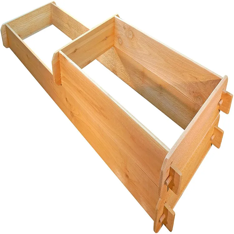 Gardens Raised Bed Kit 2 Tiered (2x3 2x6) Western Red Cedar with Mortise and Tenon Joinery 2 Feet x 6 Feet