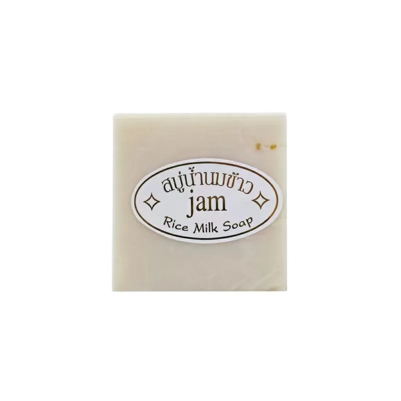 Custom Logo Collagen Moisturizing Body Soap Thailand Rice Milk Jam Soap 60g Handmade Beauty Rice Milk Soap for Pimple