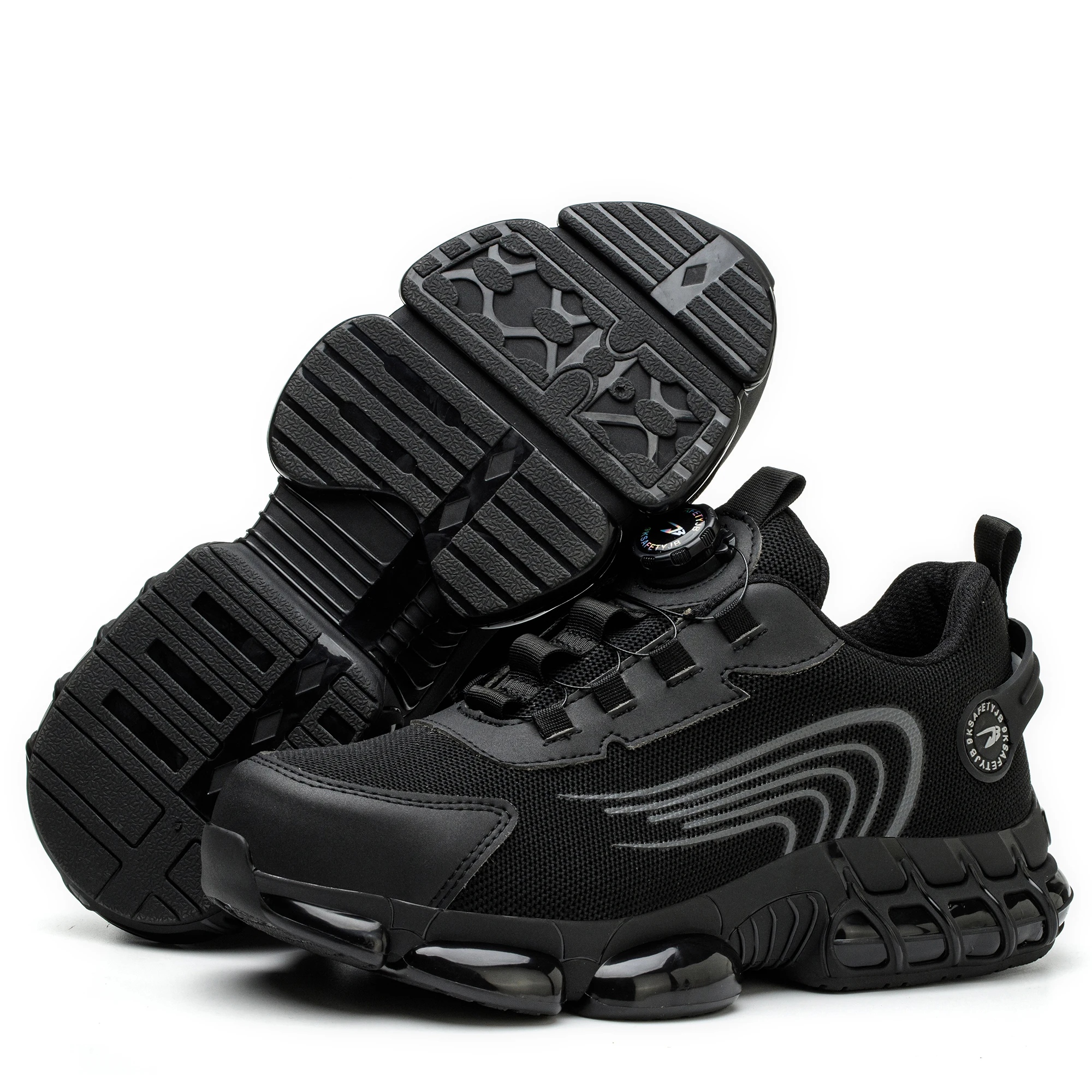 New Arrivals Quick Lacing Breathable Anti-smashing Specifications Metal Non Slip Security Guard Work Men Steel Toe Safety Shoes